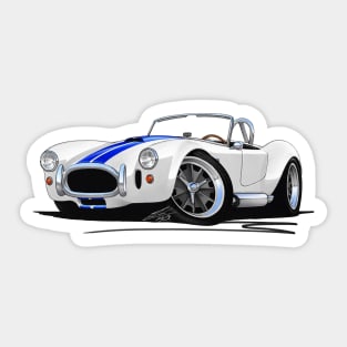 AC Cobra White (Stripes) Sticker